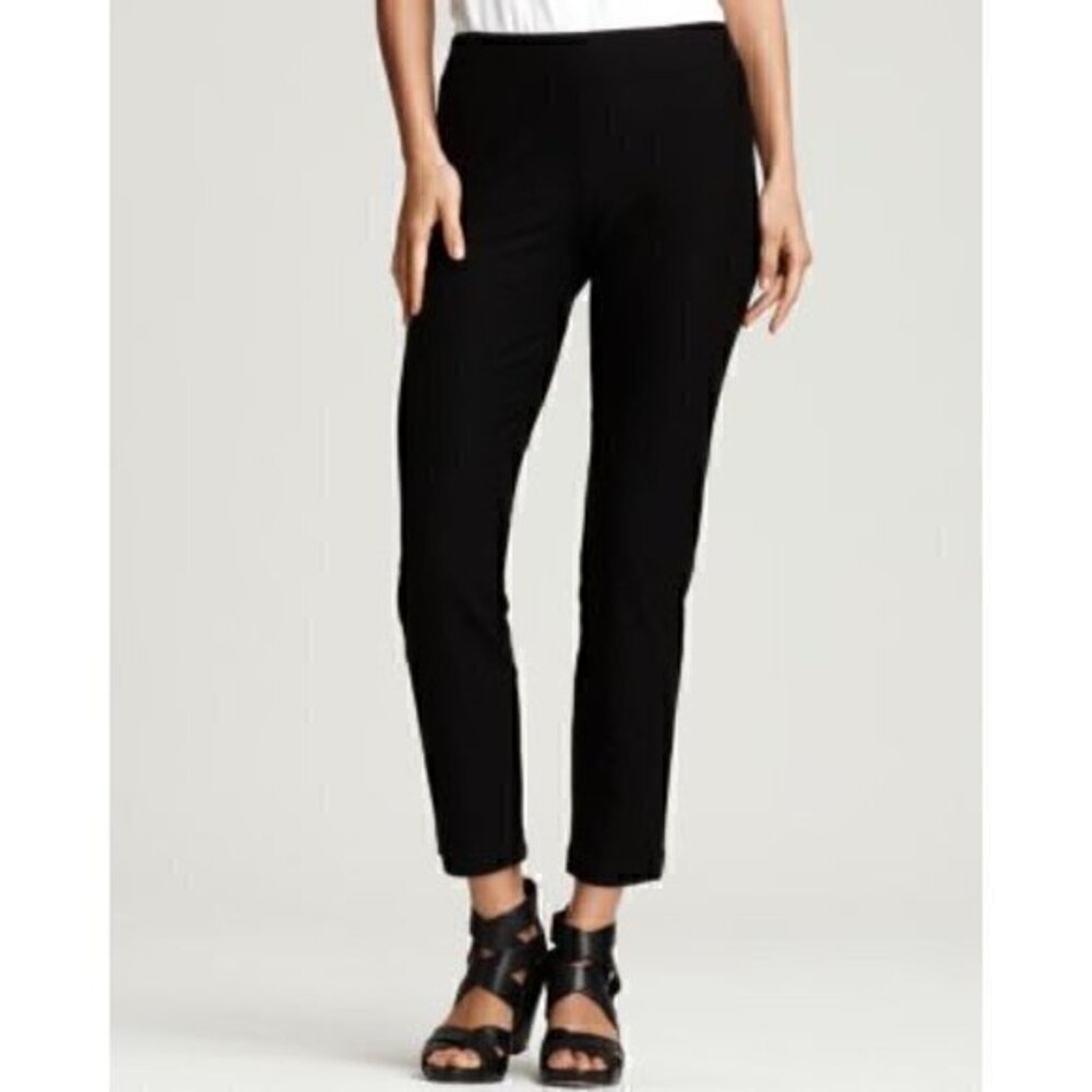 Eileen Fisher Black Slim Dress Pants with Ankle Zippers Size S